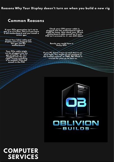 WATCH IF YOUR PC DISPLAY IS NOT WORKING