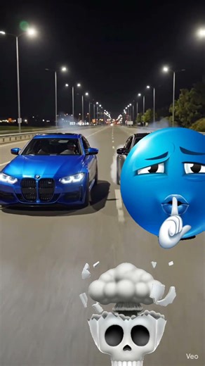 a blue BMW open BMW logo and blue BMW drifting 8 second video editing in YouTube create app free