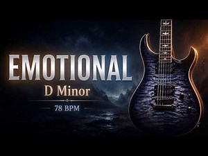 D Minor Emotional Rock Guitar Backing Track | 78 BPM