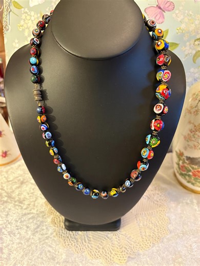 Vintage Italian Murano Glass Bead Necklace - Etsy