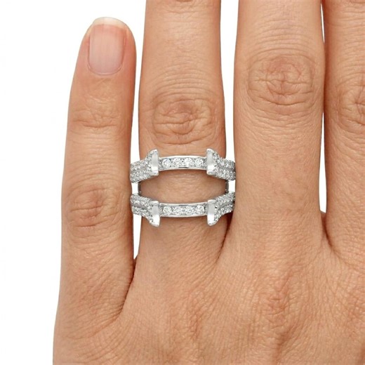 Diamond Ring Enhancer Guard Wrap | 925 Silver, 10K 14K 18K 22K Gold - Etsy