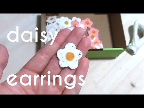 CERAMIC EARRINGS! How I make these cute daisies!