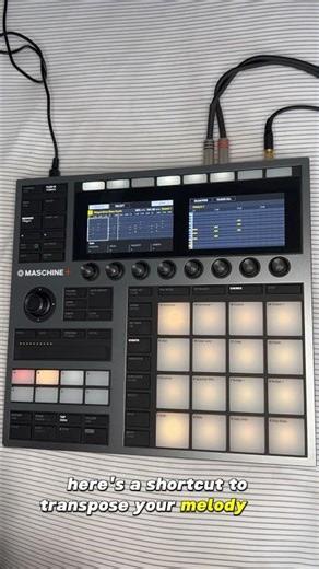 Quick tip on how to transpose by an octave on Maschine Plus! (shortcut) #maschine #maschineplus