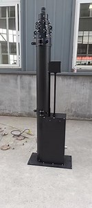 [Hot Item] Manual Electric Hybrid Retractable Aluminum Magnesium Alloy 4m Telescopic Mast