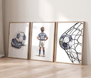 Personalized Football Wall Art, Soccer Prints, Custom Soccer Poster, Soccer Gift for Boys Bedroom Soccer Decor Kids Room Decor Soccer Jersey - Etsy