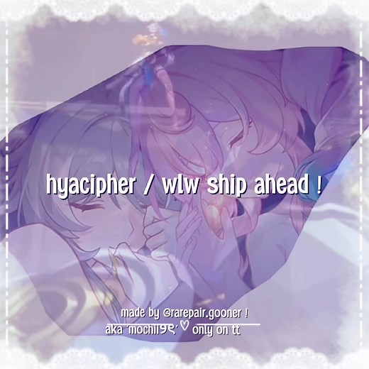 𝜗𝜚#hyacipher⋆₊˚ . ୨୧ . #genshin #GenshinImpact #gi #hyv #hoyo #hoyoverse #ships #shipedit #audios #cipher #hyacine #hyacipherceo #wlw #lesbian can you tell i love xenopronouns .. hehe