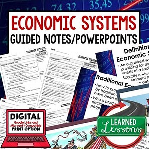 Economic Systems Guided Notes & PowerPoint, Economic Notes, Digital Learning
