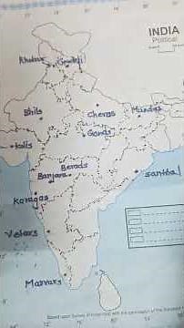 Map Work Chapter 5 Tribes, Nomads... Class 7 History #ncert #mapwork