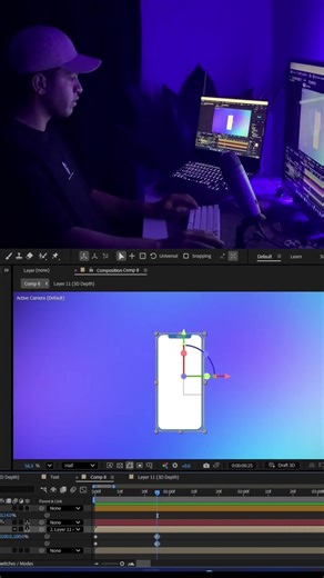 How to animate 3d mobile in Aftereffects #موشن_جرافيك #aftereffectstutorial #motiongraphics #موشن_جرافيكس #موشن