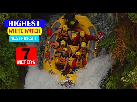 Grade 5 White Water Rafting New Zealand - 7M Waterfall!
