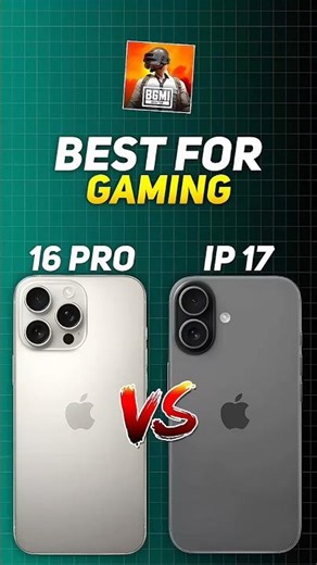 iPhone 17 vs iPhone 16 pro Bgmi Test 🔥 Best Gaming Phone Under 80000 rs #bgmi #gaming