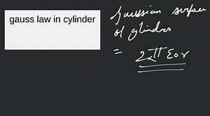 gauss law in cylinder... | Filo