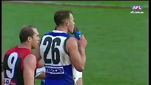 Adem Yze, David Neitz and Adam Simpson featured prominently in the last two minutes between the Dees and the Roos in 2002. Watch more classic finishes thanks to AAMI: afl.to/2GdjdMG | AFL