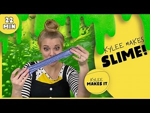 Kylee Makes Slime | First Time Making Slime and Kids Slime Kit Tutorial