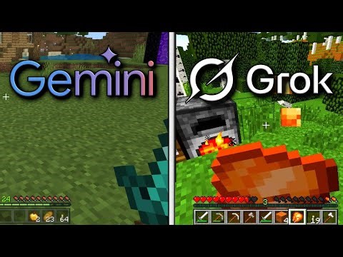 Gemini vs Grok Make Minecraft From Scratch