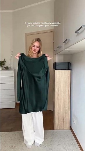 Silk Open-Back Mini Dress in Emerald Green | DaisySilk Lookbook