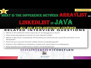 ArrayList vs LinkedList in Java | Java Interview QnA | Codefarm #javainterview
