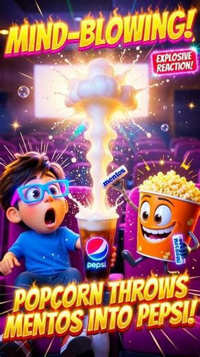 💥BOOM EFFEKT 💥Mentos + Pepsi Explosion in the Movie Theater! 😱🥤 Experiment for Kids
