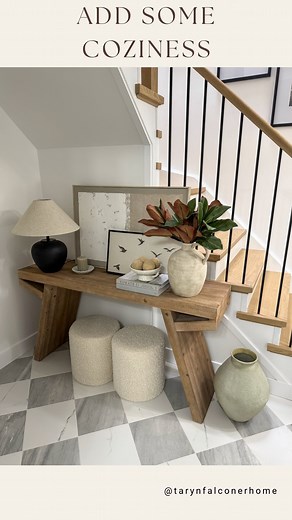 3.8K views · 608 reactions | Comment SHOP for the links to my entryway console table refresh! Add some coziness癩I found some new pieces that inspired a refresh! I’m loving this simple, warm and cozy look for transitioning into fall SAVE + SHARE this styling inspiration and follow @tarynfalconerhome for more home inspo and finds! #entryway #consoletable #moderntraditional #falldecor #consoletabledecor #neutralhome #homedecor #stylinginspiration | Tarynfalconerhome | Facebook