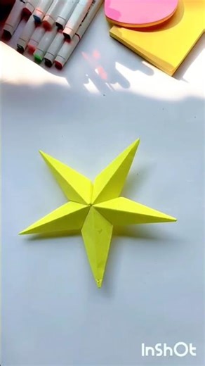 I made Paper star #diy #papercrafts #art #artscraft #artandcraft #craft #papercraft