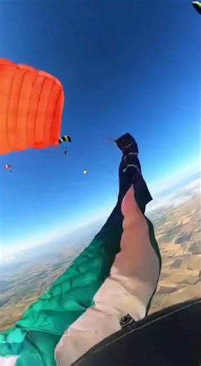 Skydiver Canopy Collision Caught Midair