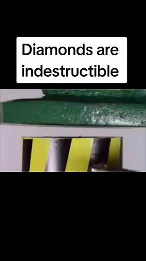 Testing the Indestructibility of Diamonds with Hydraulic Press