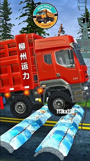 DANGEROUS?! Green Flatbed Truck Pulls Fuel Tanker and Sand Truck Over Double Speed Bumps!