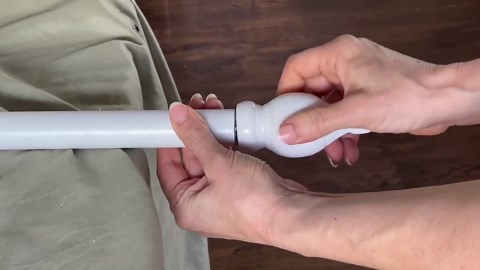 Affordable curtain rod DIY