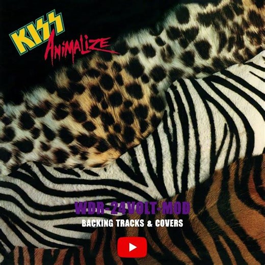 Kiss - Heaven's On Fire (Backing Track) No Guitar *CLIP* Full Video Attached