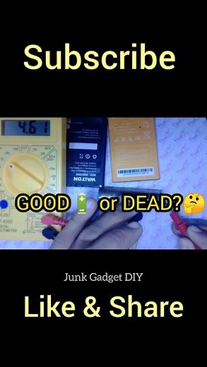 Test Dead & Good Batteries with a Multimeter 🔋 #18650battery #diy #torchlight #flashlight #shorts