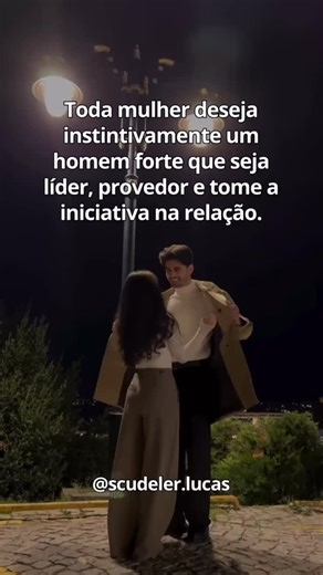 Prof. Lucas Scudeler | Teólogo Filósofo Psicanalista on Instagram: "Toda mulher deseja, instintivamente, um homem forte, não apenas fisicamente, mas emocionalmente, espiritualmente e em postura. Ela quer sentir que pode confiar, que está segura ao lado de alguém que tem clareza de direção, que lidera com firmeza e que sabe o que quer. Não se trata de dominação, mas de presença. Um homem que prove que ela não está sozinha na jornada, que assume responsabilidades e toma a iniciativa sem medo. Se