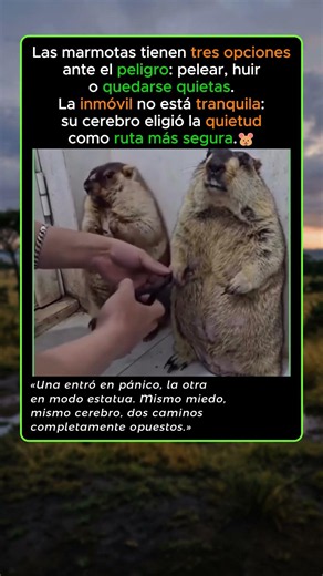 🐹Dos marmotas, un mismo susto y dos estrategias opuestas🐹