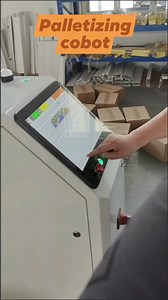 The new designed Palletizing cobot machine offers a soft type Robotic Palletizing Solutions for cartons and shrink wraps. #cobot #industrialrobot #palletizer | Techflowpack
