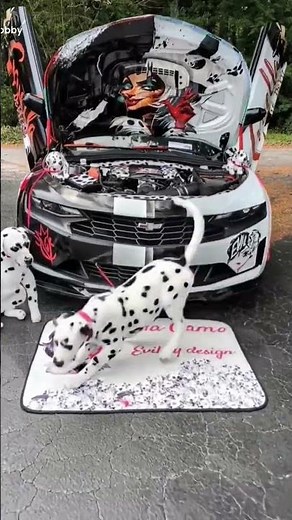 101 Dalmatians coming alive if you like subscribe #carshows #carporn #vinylwrap #automotive