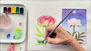 5.5K views · 70 reactions | So excited to share the full watercolor peony tutorial! Step by step instructions. Beginner friendly!  #watercolor #watercolortutorial #watercolorpainting #watercolorart #flowers #flowerpainting | Elizabeth Bostic | Facebook