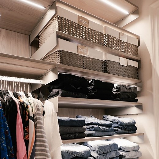 The details matter and with the Avera Custom Closets line, you'll have a space for every accessory, pair of shoes, and piece of clothing. | The Container Store