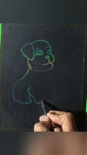 How to draw a cute little dog with butterfly drawing art#short
