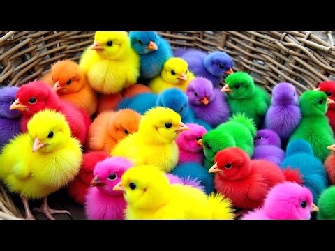 Ayam Lucu, ayam warna warni, ayam rainbow, kelinci lucu, bebek lucu, ikan koi, Hewan Lucu 01