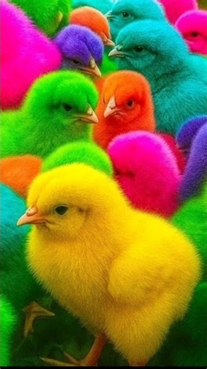 Funny chickens, colorful chickens, rainbow chickens, cute bunnies, funny ducks, koi fish, Funny a...