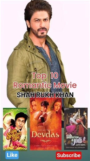Top 10 Shah Rukh Khan Romantic Movies of All Time | King of Romance SRK #DDLJ #KKHH