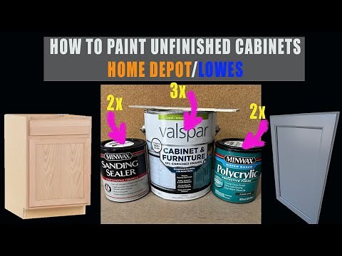How to paint unfinished cabinets from home depot or lowes