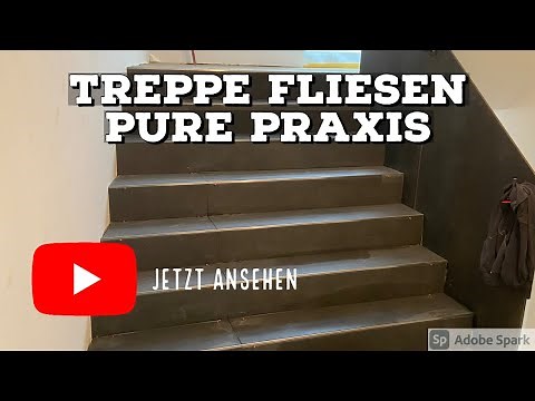 Treppe mit Fliesen belegen