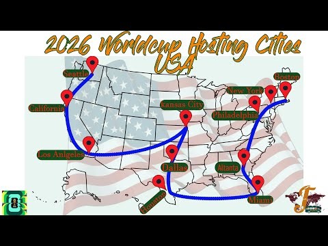 2026 World Cup Host Cities Map | All USA Host Cities in One Stunning Motion Video