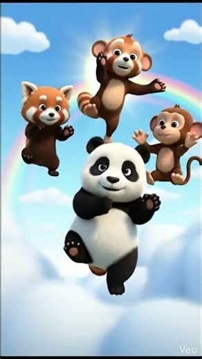 Cute Panda dancing in the clouds | Kids cartoon video | #cartoon #usa #panda #kidsvideo