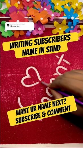 ✨Vincent❤️ Sand Art | ASMR Satisfying Name Writing #sandart #shorts #name