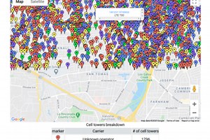 Profone Cell Tower Location Map