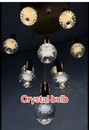 Beautiful crystal chandelier, both decorative and lighting, easy to replace when the lamp is broken, simple and beautiful.#lamp #bulb #Lighting #light #ledlights @TikTok