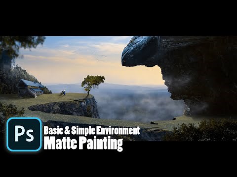 Basic & Simple Environment Matte Painting !! Photoshop Tutorial