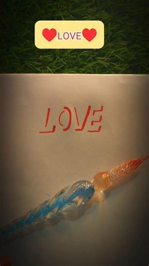 ❤️ Love 3D Shadow Lettering ✨ Easy Lettering Tutorial #shorts