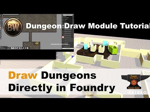 Foundry VTT Module Tutorial: Dungeon Draw. Drawing Dungeons Directly Inside Foundry!!